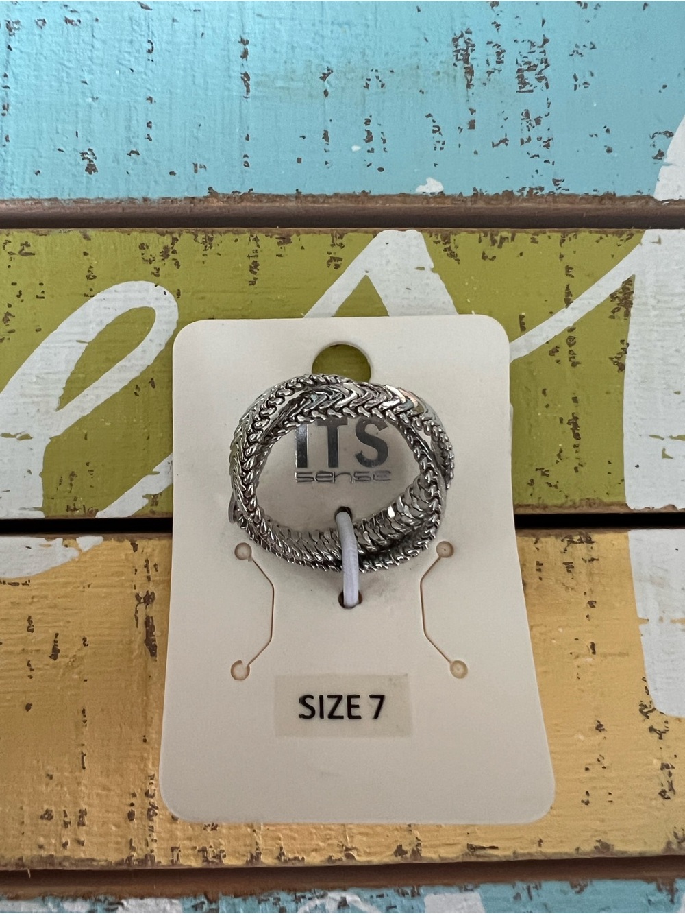 Silver Braided Ring - Size 7